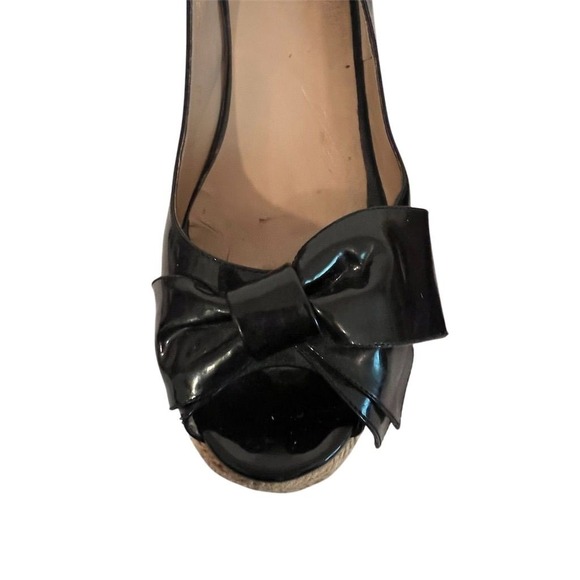 Valentino Garavani‎ Women's Black Bow Wedge Espadrille Sandals 40 box dust cover - Picture 10 of 16